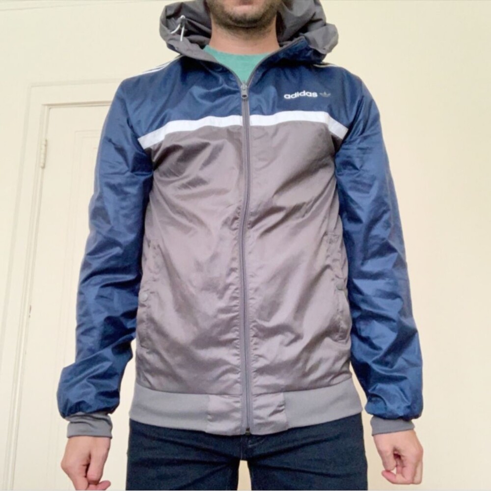 Adidas Originals Vintage Rare Itasca Reversible Jacket Nylon Cal Surf L
